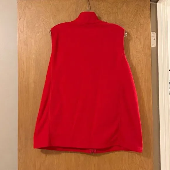 Lands' End Vibrant Red Women's Vest - Picture 2 of 5